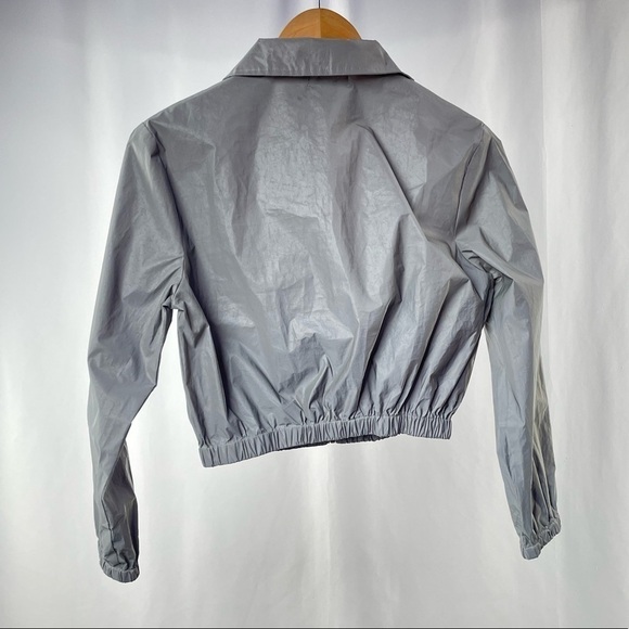 Stelen Full Zip Cropped Jacket in Silver Size Small - Picture 3 of 4